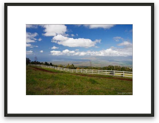 View of the Maui coast from high above Framed Fine Art Print