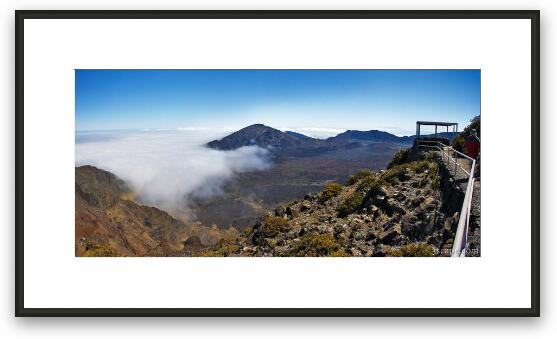 Haleakala volcano panoramic Framed Fine Art Print