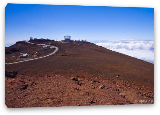 Haleakala Observatory on top of the crater Fine Art Canvas Print