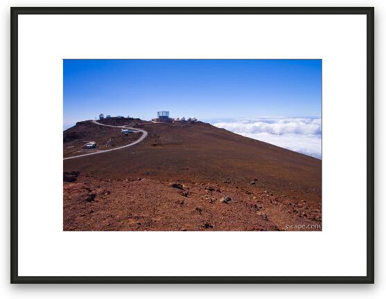 Haleakala Observatory on top of the crater Framed Fine Art Print