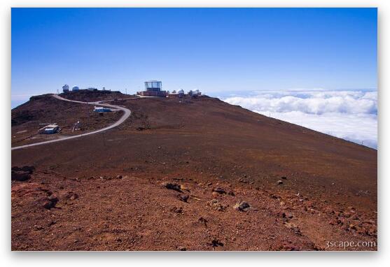 Haleakala Observatory on top of the crater Fine Art Metal Print