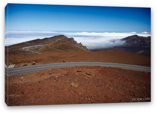 Crater Road on top of the volcano Fine Art Canvas Print