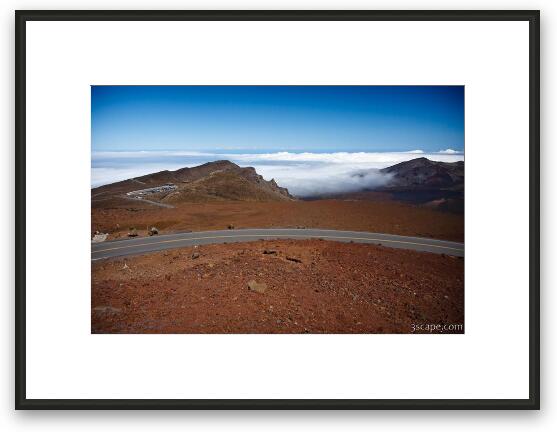 Crater Road on top of the volcano Framed Fine Art Print