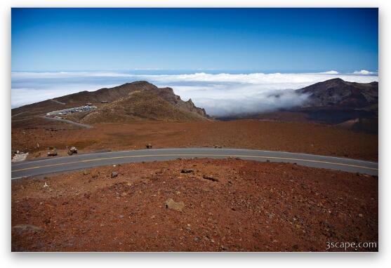 Crater Road on top of the volcano Fine Art Metal Print