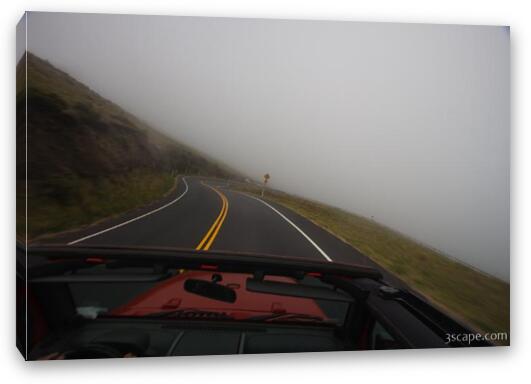 Driving back into the clouds Fine Art Canvas Print