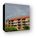 Rainbow over our resort Canvas Print
