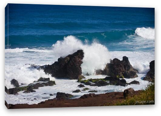 Maui's rugged coast near Hookipa Beach Park Fine Art Canvas Print