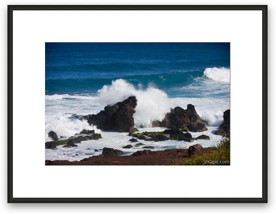 Maui's rugged coast near Hookipa Beach Park Framed Fine Art Print