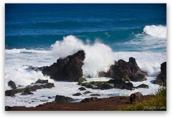 Maui's rugged coast near Hookipa Beach Park Fine Art Metal Print