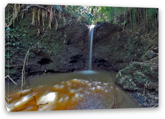 Small Maui waterfall Fine Art Canvas Print