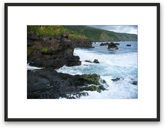 Rugged Maui coastline near Oheo Pools Framed Fine Art Print