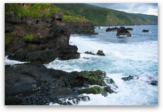 Rugged Maui coastline near Oheo Pools Fine Art Print