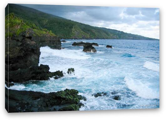 Rugged Maui coastline Fine Art Canvas Print