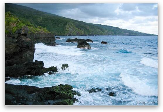 Rugged Maui coastline Fine Art Print