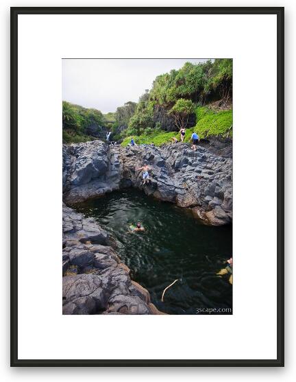 Oheo Pools (Seven Sacred Pools) near Hana, Maui Framed Fine Art Print
