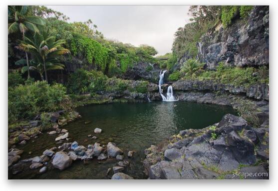 Oheo Pools (Seven Sacred Pools) near Hana, Maui Fine Art Metal Print