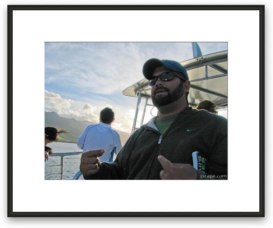 Our divemaster Jaret with Lahaina Divers Framed Fine Art Print