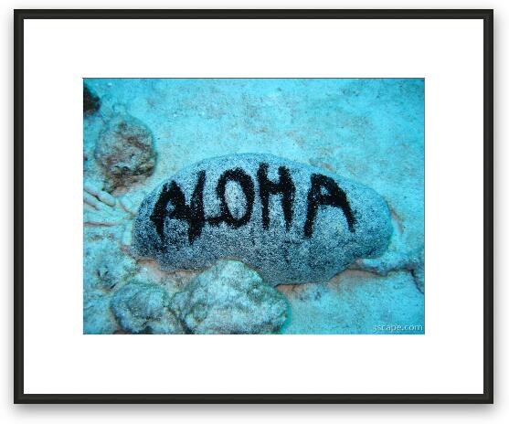 Aloha - scuba diving Maui Framed Fine Art Print