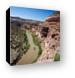 Dolores River and historic hanging flume Canvas Print