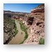 Dolores River and historic hanging flume Metal Print