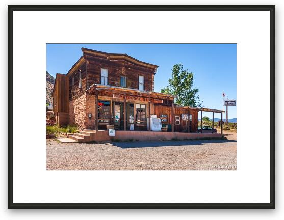 HDR image of historic Bedrock Store, Colorado Framed Fine Art Print