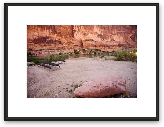Once lush Goose Island campsite has been destroyed by fire in recent years Framed Fine Art Print