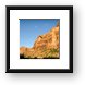 Morning light on the rock face above Goose Island campground Framed Print