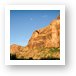 Morning light on the rock face above Goose Island campground Art Print
