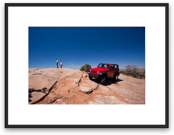 Jeep Rubicon at the end of Top of the World 4x4 trail Framed Fine Art Print