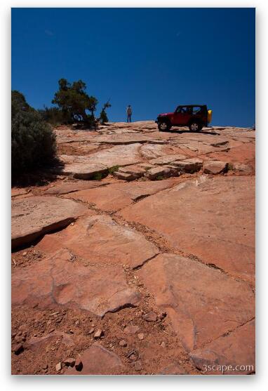 Jeep Rubicon at the end of Top of the World 4x4 trail Fine Art Print