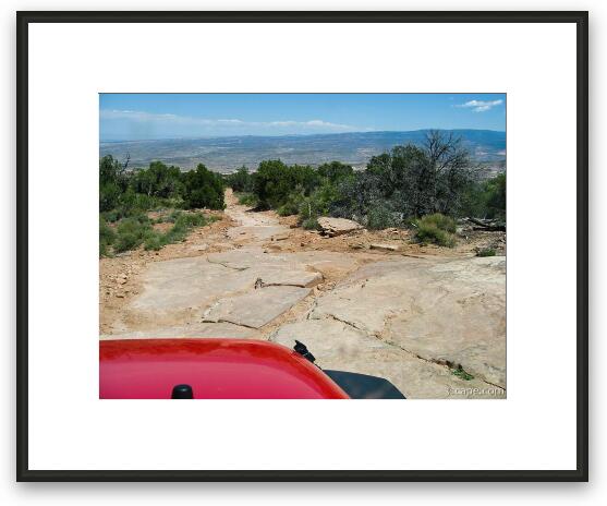 Jeep Rubicon on Top of the World 4x4 trail Framed Fine Art Print