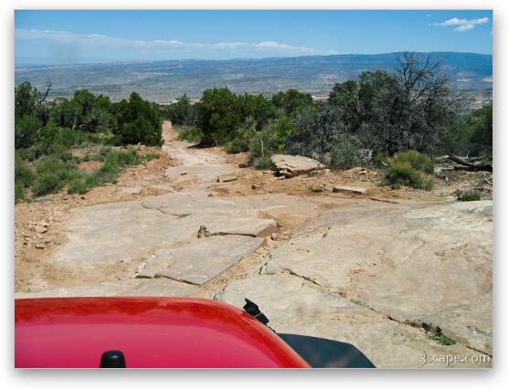 Jeep Rubicon on Top of the World 4x4 trail Fine Art Print
