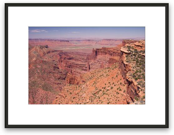 View of the canyonlands from Top of the World Framed Fine Art Print