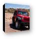 Jeep Rubicon on Fins N Things slickrock 4x4 trail Canvas Print