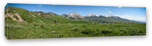 Panoramic view of the La Sal mountains Fine Art Canvas Print