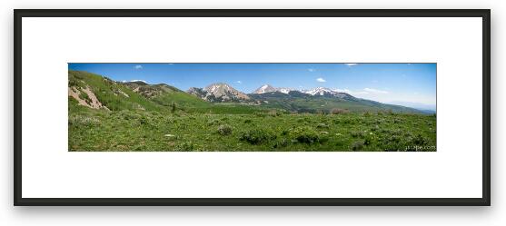 Panoramic view of the La Sal mountains Framed Fine Art Print