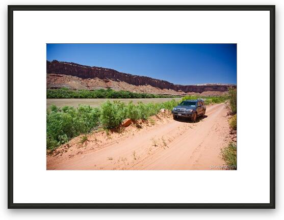 Toyota 4Runner on Mineral Bottom road Framed Fine Art Print