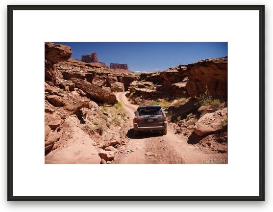 Toyota 4Runner on White Rim Trail Framed Fine Art Print