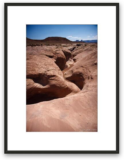 Slot canyon along White Rim Trail Framed Fine Art Print
