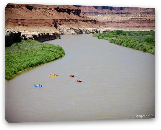Rafting along the Green River Fine Art Canvas Print