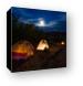 Night shot of camp site at Goose Island Canvas Print