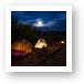 Night shot of camp site at Goose Island Art Print