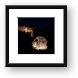 Night shot of camp site with illuminated canyon walls Framed Print