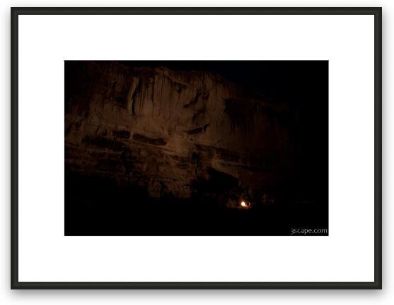Illuminated canyon walls Framed Fine Art Print
