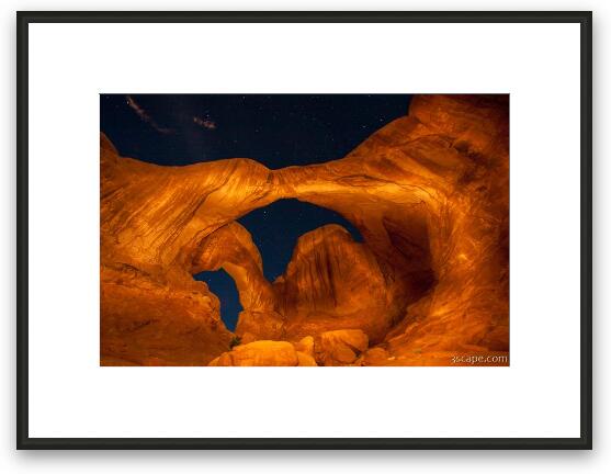 Double Arch at Night Framed Fine Art Print