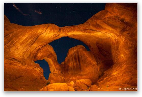 Double Arch at Night Fine Art Metal Print