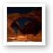 Painting with light - Double Arch in Arches National Park Art Print