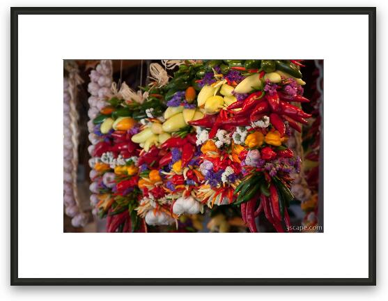 Hot peppers at Pike Place Market Framed Fine Art Print