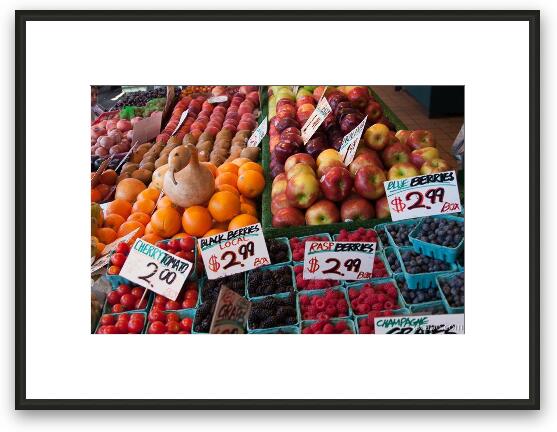 Fresh fruit at Pike Place Market Framed Fine Art Print