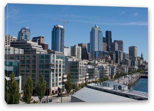 Downtown Seattle from Pier 66 Fine Art Canvas Print